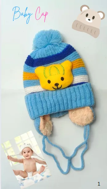 Baby%20Wool%20Cap/%20Baby%20Kids%20Winter%20Hat%20Toddler/%20Girls%20Boys%20Woolen%20Cap/%20Soft%20Warm%20Velvet%20Fur%20Knitted%20Hat%20Stylish%20Design/%20Cap%20with%20Ear%20Warmer%20-%20Image%202