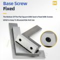 90 Degree Flat Edge Square Ruler Carpentry Square Woodworking Tools Metal Angle Measuring Tool Multi Try Square Gauge Set-Square. 