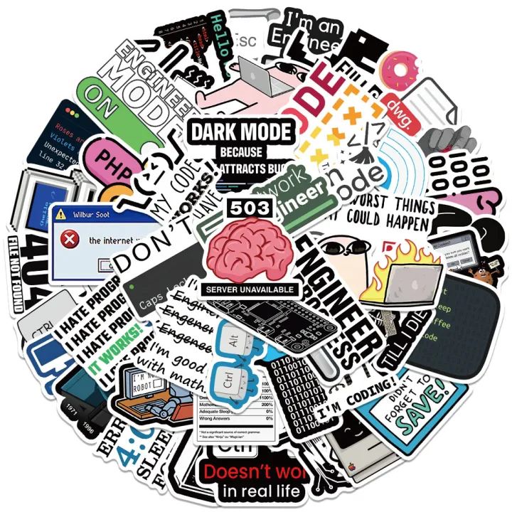 50pcs%20Funny%20Cartoon%20Software%20Engineer%20Stickers%20IT%20Programming%20Decals%20For%20Laptop%20Water%20Bottle%20Phone%20Geek%20Waterproof%20Graffiti%20-%20Image%203