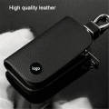 Leather Remote Flip Smart Car Key Fob Case Cover Protector Holder Storage Bag Wallet Pouch Keychain For Nissan Nismo X-trail Almera Qashqai Tiida Teana Juke Micra Leaf Kicks Serena Sylphy Sentra Navara NP300 Terra Patrol. 