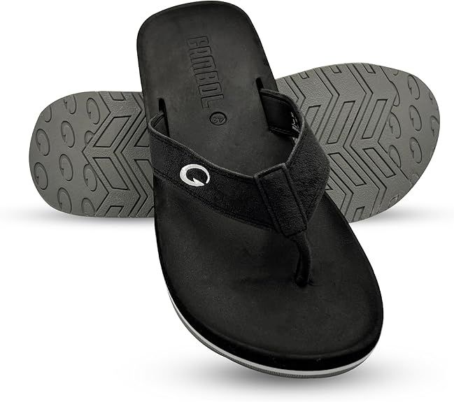 GAMBOL Men's Flip Flops - Beach Style and Comfort - Ideal Footwear for Casual Occasions - Suede Fit with GBOLD Flip Flop Technology - Simple & Lightweight for Travel