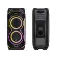 NDR-1808 100W High Power Portable Party Bluetooth Speaker Dual Wireless Microphone Built-in Batteryttery. 