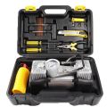Double Cylinder portable vehicle compressor with tire patch repair kit case. 