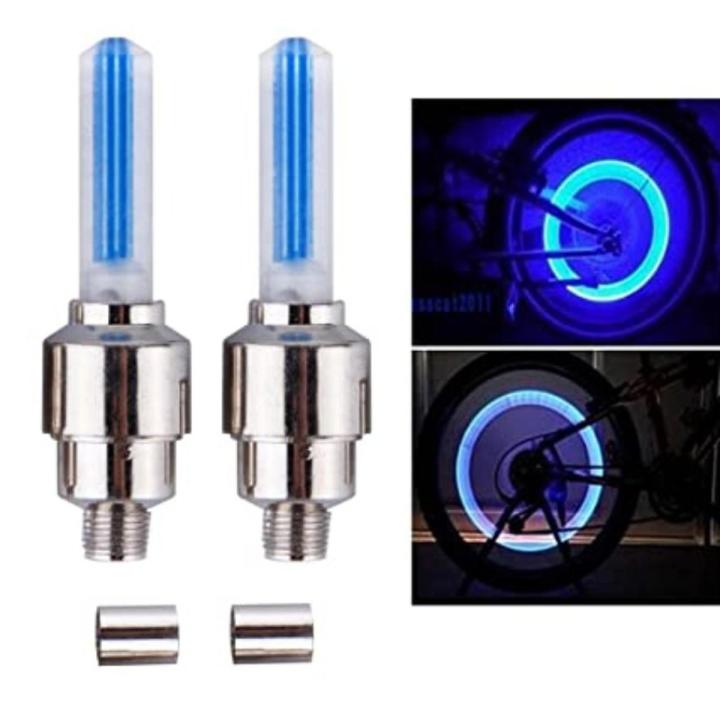 Fylon 2Pcs Tyre LED Cycle Bike Glow In The Dark Car Tyre Valve Cap ...