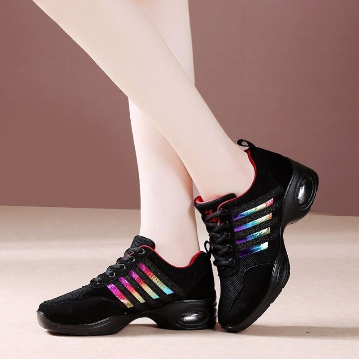 【ZIME】Sneakers Dance Shoes For Women Ing Woven Mesh Comfortable Modern Jazz Dancing Shoes Girls Ladies Outdoor Sports Shoes