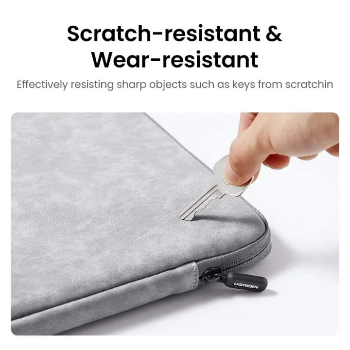UGREEN%2013-14.9%20Inch%20Laptop%20Case%20Bag,%20Computer%20Handbags,PU%20Suede%20Leather%20Soft%20Padded%20Zipper%20Cover%20Sleeve%20Case%20for%20MacBook%20Air,%20MacBook%20Pro%20iPad%20Pro,%20Microsoft%20Surface,%20Samsung,%20Dell%20-%20Image%205
