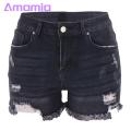 Women Denim Shorts High Waist Denim Shorts for Women Ripped Edge Hollow Out Multi Pockets Slim Fit Jeans for Party Club Soft Breathable Fabric Women Summer Shorts. 