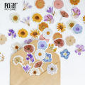 ENWEI 46Pcs Flower Poem Series Stickers Paper Deco Sticker Scrapbooking Design Material Journal DIY Creative Stationery. 