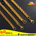 Glamon Spiga Wheat Chain Keel Link mens necklace high quality gold plated stainless steel choker gold chain for men Fashion Jewellery Necklace For Men Mala boys. 