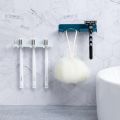 Punch-free Paste Plug Holder Hook/ Wall-mounted Toothbrush  Household Storage Sticky Rack Space Saving Bathroom Bedroom Appliance Wire Wall Hook. 