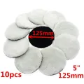 QUANBU 10 Pcs 125 Mm Car Polishing Pad 5 Inch Inch Polish Waxing Pads Wool Polisher Bonnet Car Paint Care Wool Polishing Pad. 