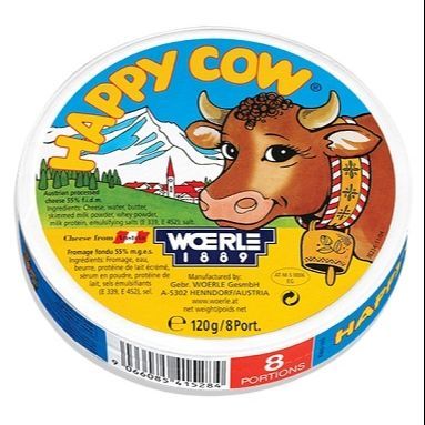 Happy Cow Cheese Round Box  ( 8 Portion )-  120g  5Pack (5×120g)