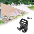 10x Tent Pole Connector Clips Camping Tent Clips Tent Accessories Easy to Use Awning Pole Hanger Clips. 