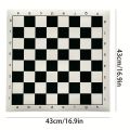 【SmartHorizon】Chessboard PU Leather, Chess Pieces Set Board 43*43cm/16.9*16.9inch Checker Folding Checkers Or Shogi Chess Game Board. 