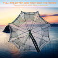 Fishing Net, With Hole Design Trap Cast Dip Cage, Crawfish Net, Folding ​Portable Nylon Steel Wire Crab Net, for Fishing Catching Smelt. 