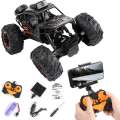 720P HD WiFi Camera RC Rock Crawler Remote Control Off-Road Monster Truck Climbing Car RC Car RC Jeep Remote Control Car Remote Car Remote Control Vehicle 1:18 Scale High Speed 2WD Alloy Body Rechargeable Battery App Control Birthday Gift Boys Girls Kids. 