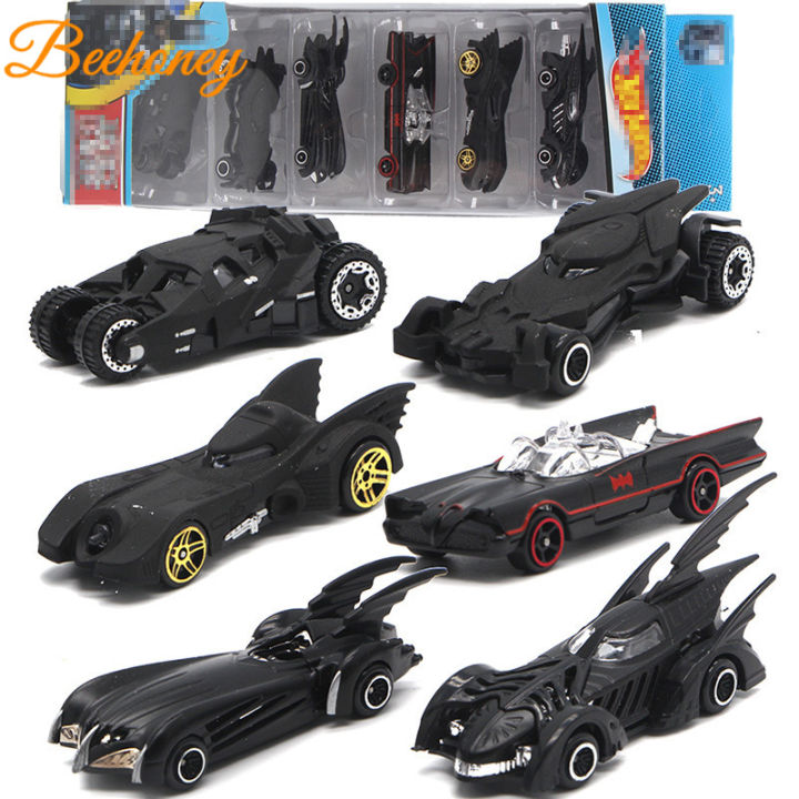 6PCS/Sset Batmobile Alloy Car Model Toy Vehicle Combination Children's Car Toy Set