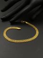 Gold Flat Bismark Bracelet Chain Stylish Golden Men Designs Guaranteed Love Necklace Plated Stylish Boy Design Gift TR-MB. 