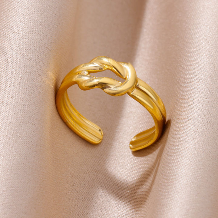 %E3%80%90Special%20offer%E3%80%91New%20Snake%20Ring%20Plated%2018K%20Gold%20Stainless%20Steel%20Oil%20Pressure%20Four-leaf%20Clover%20Ring%20Female%20Devil's%20Eye%20Ring%20-%20Image%204