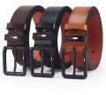 【HUT】 Men's PU Leather Alloy Pin Square Buckle Belt Businessleisure Belts 2023 Fashion Black Coffee Brown Waistbelts For Men. 