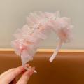 New Cute Crown Cat Rabbit Ear Headband Baby Girl Pink Lace Headband Korean Children's Princess Children's Hair Accessories. 