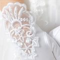 1Pair Girls Gorgeous Satin Fancy Lace Gloves for Special Occasion Dress Formal Wedding Party. 