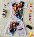 Boys  Kids Casual Wear Unisex Casual Trip Suit Cartoon Tiger  Print Short Sleeve Tops+ Pants. 
