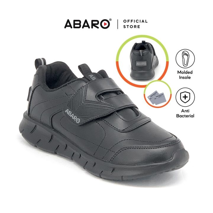 ABARO Water Resistant- 2808 Ultra Light Sneaker/School Shoes Black ...