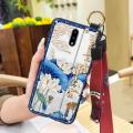 Soft case Kickstand Phone Case For Nokia 2.3 Phone Holder ring Lanyard Chinese style Silicone Wrist Strap old lady. 