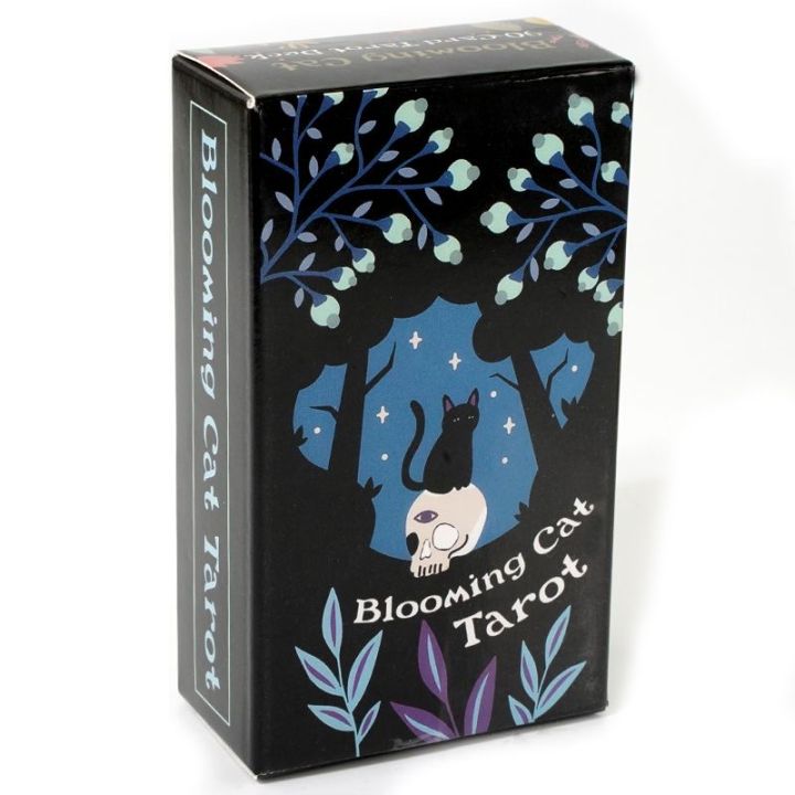 【Dream Sailing Store 】Blooming Cat Tarot Deck Leisure Party Table Game High Quality Fortune-telling Prophecy Oracle Cards