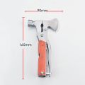 14 in 1 Multi Functional Multi tool Stainless Steel and Wooden Claw Hammer and Axe. 