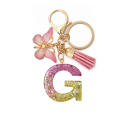 Unique Keychains For Women Handbag Accessories Personalized Key Chains Alphabet Keychain Butterfly Tassel Pendant. 
