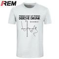 REM tee New T shirt Men Feeling Good Tees Friends Don't Let Friends Drink and Derive Sarcastic Humor Funny Math T-Shirt. 