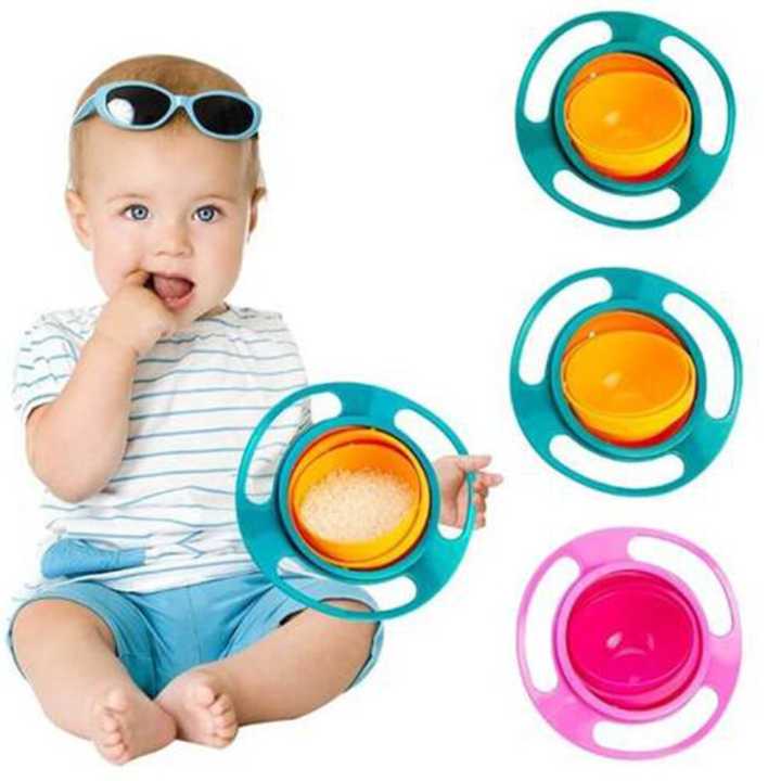 Ciotola Antigravit&agrave; Per Bambini - Piatto Training 360&deg; Rotante Antirovesciamento