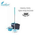 HEAVY DUTY SPIN MOP BUCKET SET WITH FREE MOP HEAD. 
