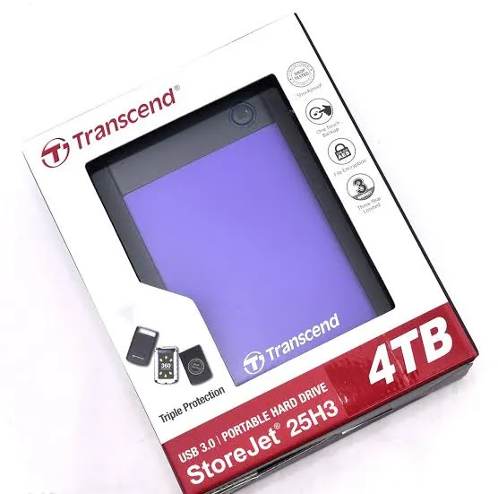 Transcend External Hard Disk 4TB – STOREJET® 25H3 Portable Hard Disk
