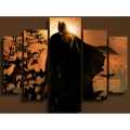 Five (5)Pieces Modern HD Printed Home Decor Wall Art Framed  -  Batman. 