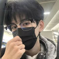 LouisWill Men TR90 Non-Prescription Glasses Anti Blue Light Flat Mirror Eyewear Can Be Paired With Myopia Gasses Half Frame Design Outdoor Travel Men Trendy. 