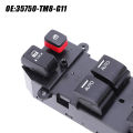 35750-TM8-G11 For Honda Insight 2010 2011 2012 2013 2014 Front Left Driver Side Power Window Control Switch Button 35750TM8G11. 