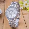 Geneva Ladies Watch - Luxury Fashion Quartz Watch with Crystal Accents - Available in Rose Gold, Gold, Silver - Includes Box. 