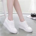 【ALLGOOD】✆● 8cm high heel shoes casual shoes sports shoes wedge sneakers for girls - intl. 