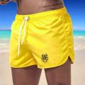 Men Swimming Trunks Pockets Sports Shorts Breathable Men's Beach Shorts Surfing Swimwear Summer Quick Dry Beachwear 2024 Male. 