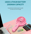 DP Rechargeable Fan 7606 Portable emergency rechargeable handheld high-speed battery-operated LED light travel-friendly multi-speed cooling. 