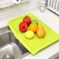 Drain Rack Kitchen Silicone Dish Drainer Tray Large Sink Drying Rack Worktop Organizer Drying Rack For Kitchen Dishes Tableware. 