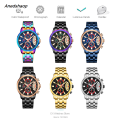Anedshaop MINI FOCUS Motley Watches for Men Fashion Sport Chronograph Quartz Wristwatch with Date Luminous Hands Stainless Steel Strap Man Affordable. 