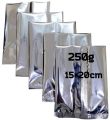 50pcs 12x17cm 100g Silver Aluminum Foil Bags with Tear Notch Heat Vacuum Seal for Food Storage. 