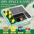 DIY Pixel Game Maker Kit Electronics DIY Soldering Project Practice Solder Learning Assembly with Shell Race Car Games. 