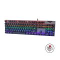 Gaming Mechanical Keyboard USB Wired Blue Red Switch 104keys Anti-Ghosting LED Backlit RGB For Gamer Laptop Computer. 