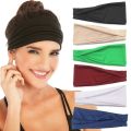 Wide Headband Sweatband Stretch Elastic Sport Yoga Running Solid Hairband. 