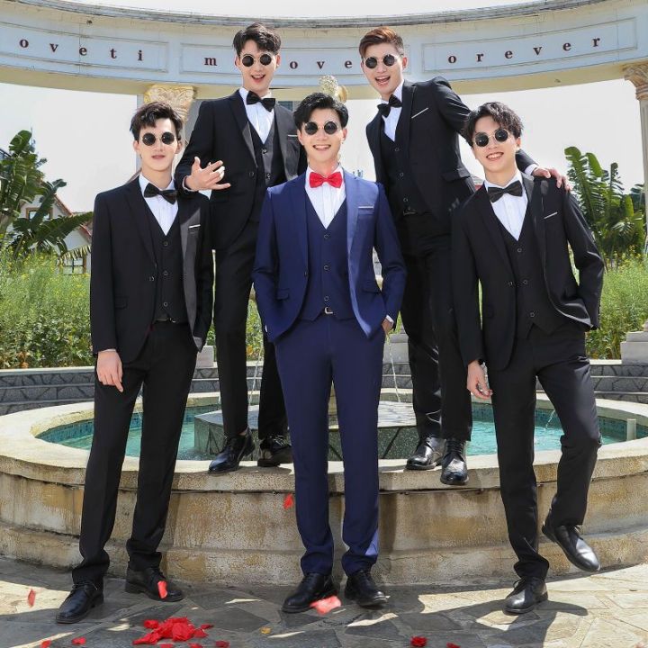 Suit Suit Men's Groomsman Korean Style Bridegroom Wedding Business